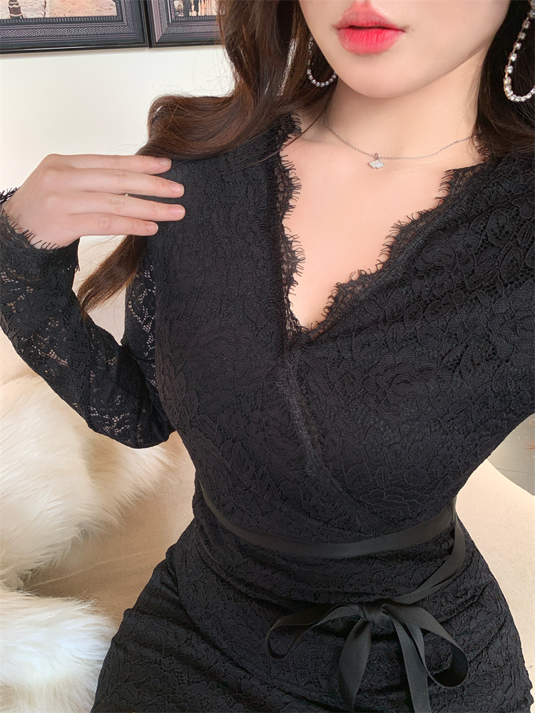 Elegant Lace Slim Fit Sexy Dress - Style 01857f